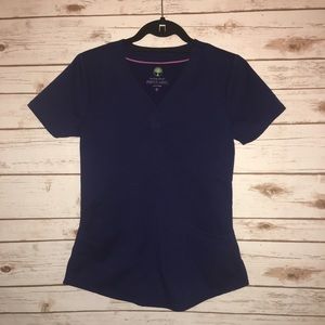 Healing hands purple label navy blue scrub top XS